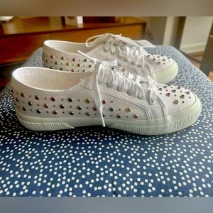 Superga Multi-color stone studded sneakers size 39.5 (8.5 USA) Never worn